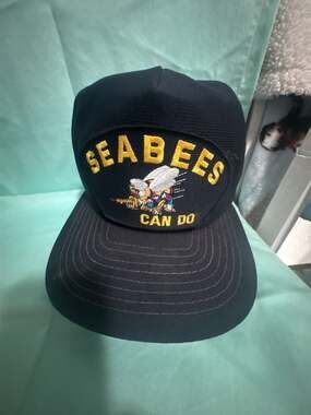 US Navy Seabees Can Do Embroidered Patch Snapback Trucker Cap